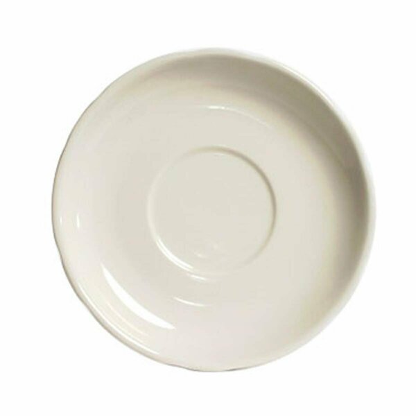 Tuxton China Shell 5.5 in. Scalloped Coupe Saucer - American White - 3 Dozen TSC-002